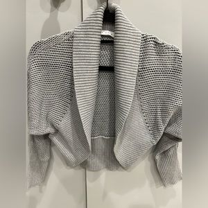 Athleta gray cotton shrug size small